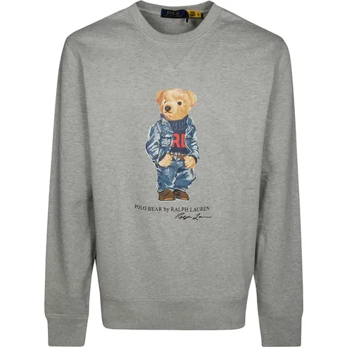 Bear Crewneck Sweatshirt , male, Sizes: M, XL, L, S - Ralph Lauren - Modalova