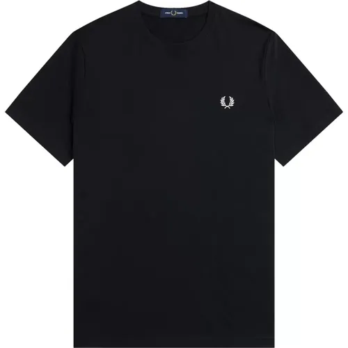 Schwarzes T-Shirt mit Grafik , Herren, Größe: XL - Fred Perry - Modalova
