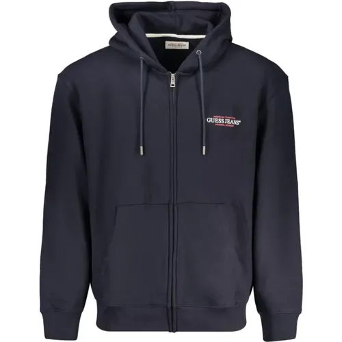 Blauer Baumwollpullover , Herren, Größe: S - Guess - Modalova