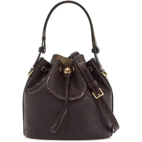 Monogram Bucket Bag with Adjustable Strap , female, Sizes: ONE SIZE - TORY BURCH - Modalova