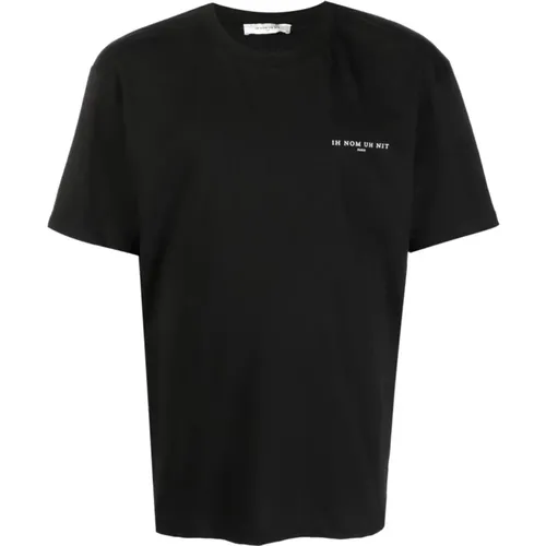 Schwarzes Logo Front T-Shirt , Herren, Größe: L - IH NOM UH NIT - Modalova