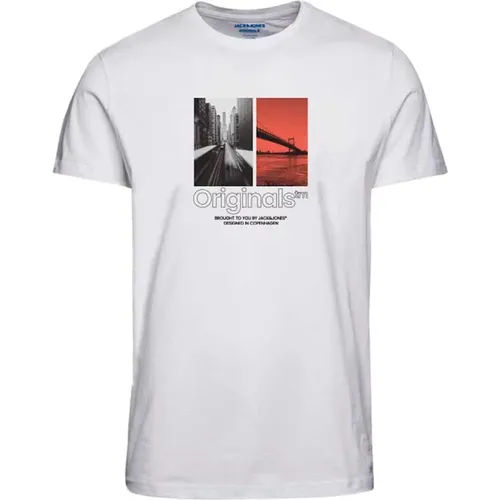 Herren Logo Print T-Shirt - jack & jones - Modalova