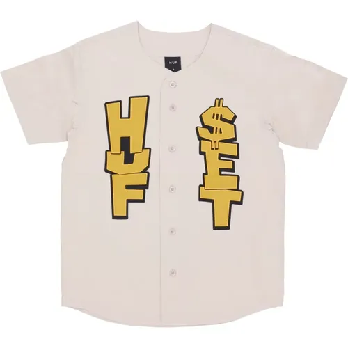 Baseball Jersey Knopfhemd , Herren, Größe: L - HUF - Modalova