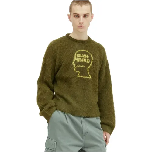 Logo Head Strickpullover , Herren, Größe: XS - Brain Dead - Modalova