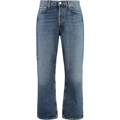 Vintage Straight-Leg Jeans mit Metall-Details , Herren, Größe: W33 - Agolde - Modalova