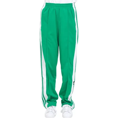 Grüne Adibreak Hose mit Druckknöpfen , Damen, Größe: M - adidas Originals - Modalova