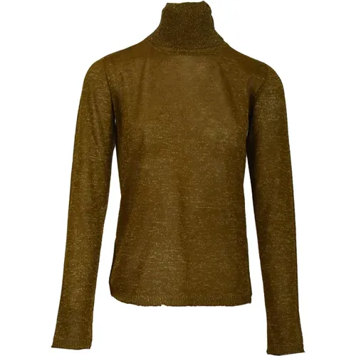 Glitter Turtleneck Sweater - Maliparmi - Modalova