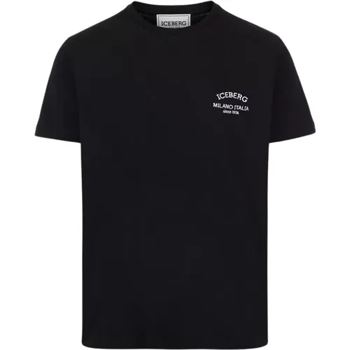 Schwarzes T-Shirt mit Logo,T-Shirts - Iceberg - Modalova
