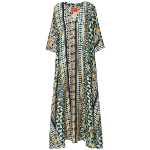 Vintage Muumuu Kleid mit Reichem Ornamentmuster - La DoubleJ - Modalova