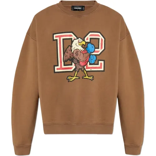 Sweatshirt mit Druck , Herren, Größe: L - Dsquared2 - Modalova