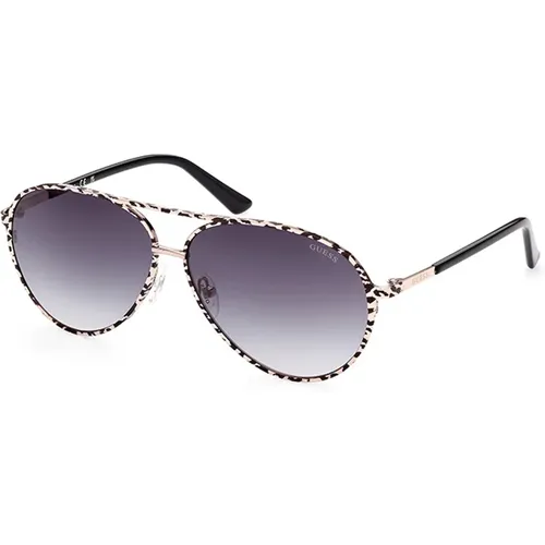 Golden Brilliance Sunglasses with Gray Gradient , female, Sizes: 60 MM - Guess - Modalova