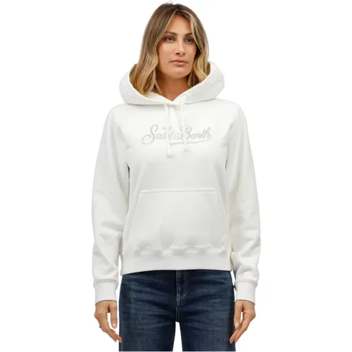 Hoodie mit Strass-Logo , Damen, Größe: L - MC2 Saint Barth - Modalova