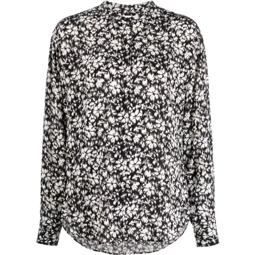 Schwarz-weiße bedruckte Bluse , Damen, Größe: XS - Isabel Marant Étoile - Modalova