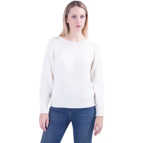 Wide Crew Neck Merino Wool Sweater , female, Sizes: XL, L, M - Liviana Conti - Modalova