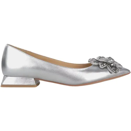 Pointed Toe Ballerina Flats with Rhinestone Embellishment , female, Sizes: 6 UK, 5 UK, 4 UK - Alma en Pena - Modalova