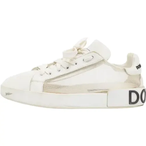 Pre-owned Leather sneakers , female, Sizes: 4 1/2 UK - Dolce & Gabbana Pre-owned - Modalova