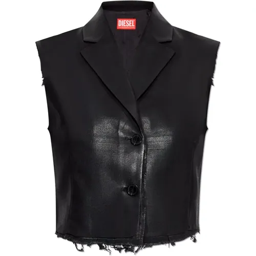 Vest with raw finish G-Baryt , female, Sizes: L - Diesel - Modalova