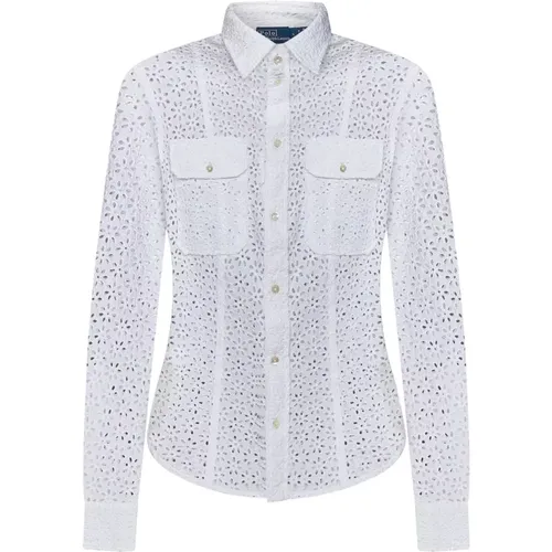 Linen Shirt with Button Closure , female, Sizes: S - Polo Ralph Lauren - Modalova