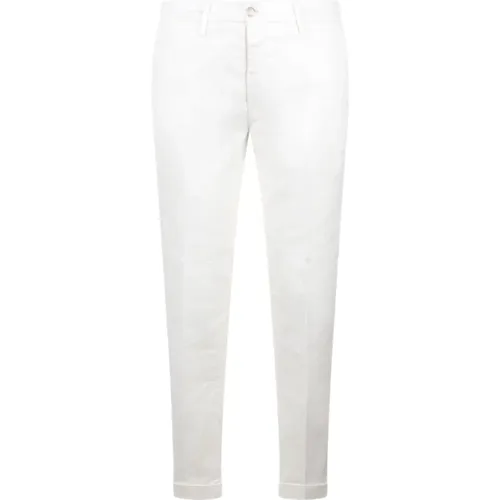 Linen Cotton Blend Chino Trousers , male, Sizes: W33, W31, W30, W38, W35 - Re-Hash - Modalova
