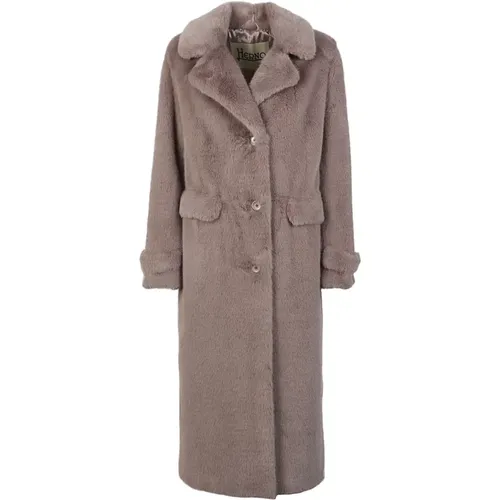 Faux Fur Coat , Damen, Größe: S - Herno - Modalova