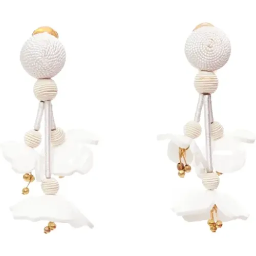 Pre-owned Plastic earrings , female, Sizes: ONE SIZE - Oscar De La Renta Pre-owned - Modalova