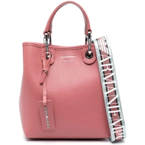 Shopping Bag with Adjustable Strap and Detachable Pouch , female, Sizes: ONE SIZE - Emporio Armani - Modalova