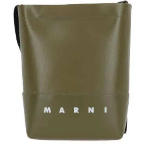 TPU Shoulder Bag with Logo Print , male, Sizes: ONE SIZE - Marni - Modalova