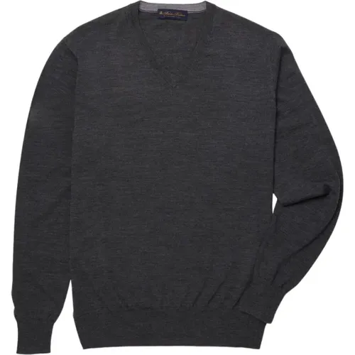 Merino Wool V-Neck Sweater , Herren, Größe: S - Brooks Brothers - Modalova