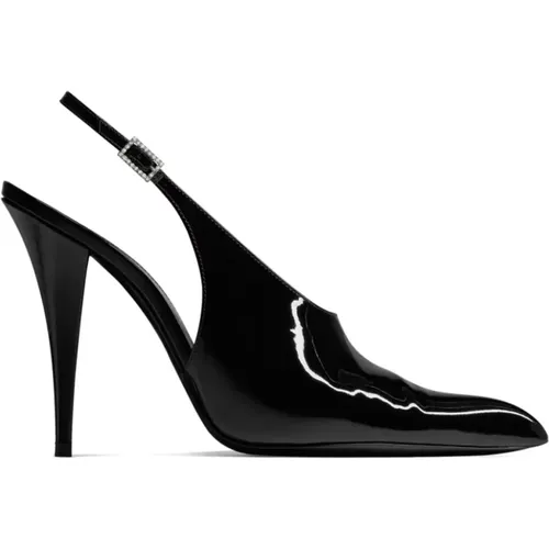 Patent Leather Slingback Pumps , female, Sizes: 3 UK, 8 UK - Saint Laurent - Modalova