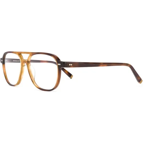 Stilvolle Tabak Optische Brille , Herren, Größe: 55 MM - Moscot - Modalova