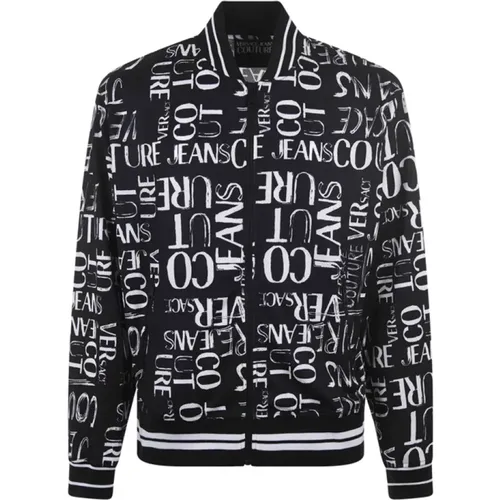 Schwarze Logo Bomberjacke , Herren, Größe: M - Versace Jeans Couture - Modalova
