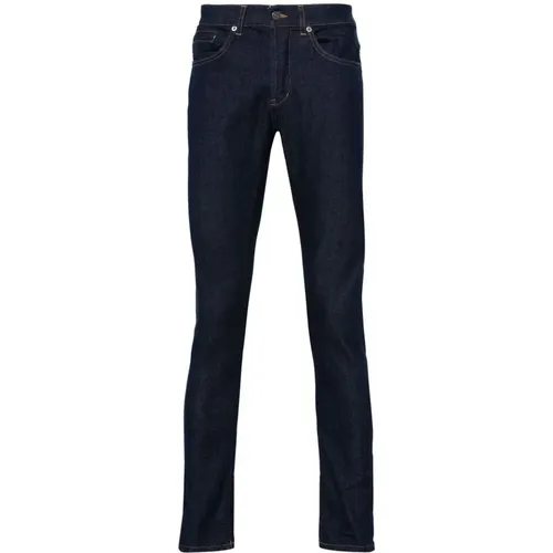 Blaue Raw Denim Jeans mit Kontrastnähten , Herren, Größe: W34 - Dondup - Modalova