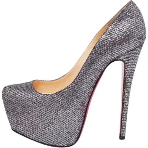 Pre-owned Fabric heels , female, Sizes: 4 UK - Christian Louboutin Pre-owned - Modalova