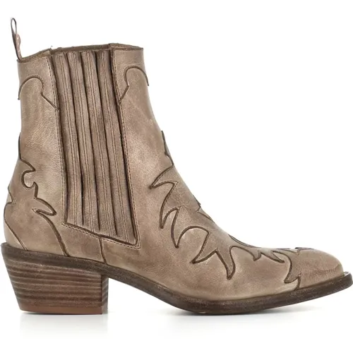 Rope Leather Texan Cowboy Boots , female, Sizes: 3 UK, 4 UK, 8 UK - Sartore - Modalova