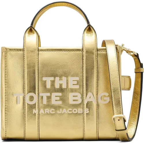THE Small Metallic Leather Duffle BAG , female, Sizes: ONE SIZE - Marc Jacobs - Modalova