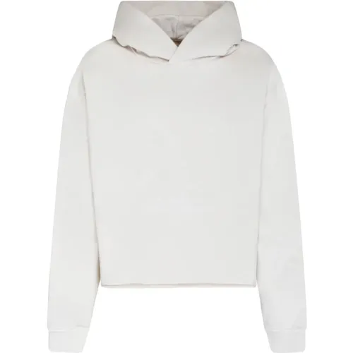 Chalk Cotton Long Sleeves Hoodie , male, Sizes: M - Maison Margiela - Modalova