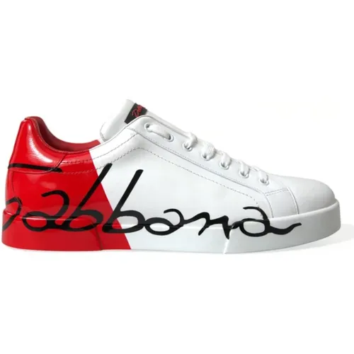 Klassische Leder Low Top Sneakers - Dolce & Gabbana - Modalova