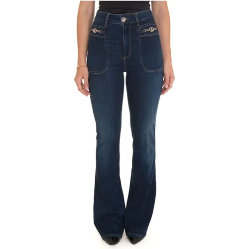 High-Waisted Slim-Fit Bell-Bottom Jeans , Damen, Größe: W28 - Liu Jo - Modalova