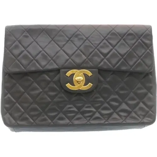 Gebrauchte Schwarze Lederhandtasche - Chanel Vintage - Modalova