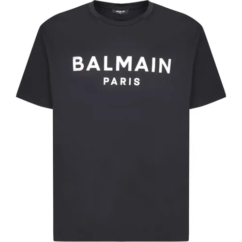 Minimalist Logo T-Shirt , male, Sizes: S - Balmain - Modalova