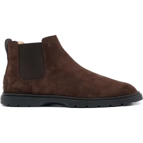 Suede Chelsea Boots , male, Sizes: 10 UK, 8 1/2 UK, 7 1/2 UK, 7 UK, 6 1/2 UK, 8 UK, 9 1/2 UK - TOD'S - Modalova