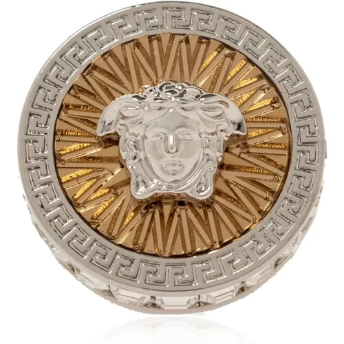 Ring mit Logo , Herren, Größe: 48 MM - Versace - Modalova