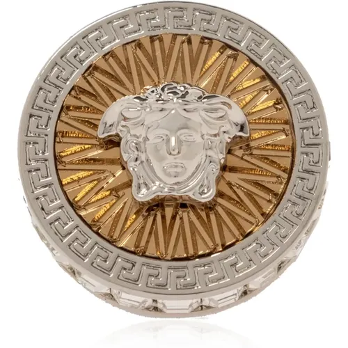 Ring mit Logo , Herren, Größe: 52 MM - Versace - Modalova