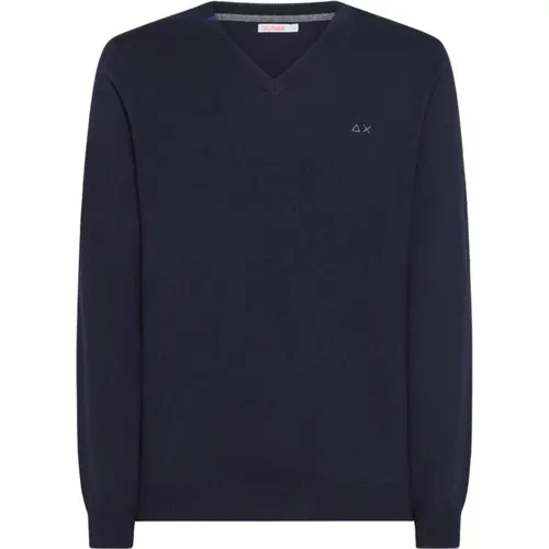 V-Neck Sweater , male, Sizes: S, 2XL - Sun68 - Modalova