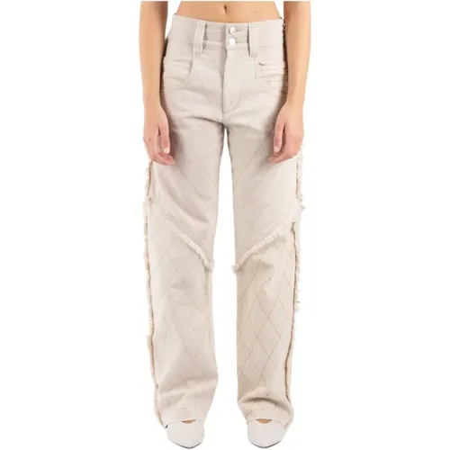 Ivory Straight Pants Garderobe Aktualisieren , Damen, Größe: XS - Isabel marant - Modalova