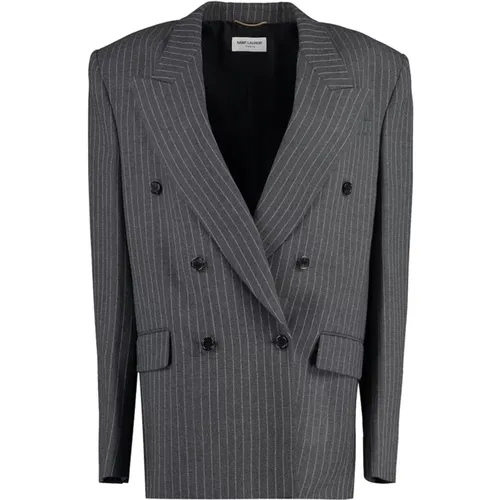 Wool Jacket Ss22 , female, Sizes: M - Saint Laurent - Modalova
