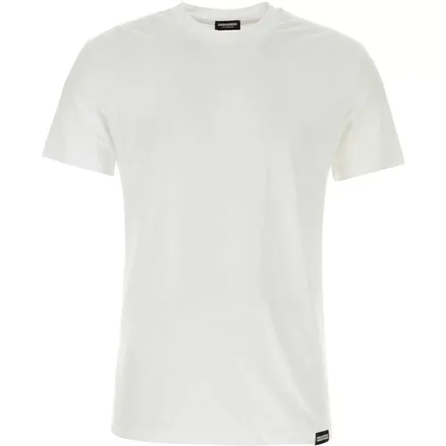 Weißes Baumwoll-T-Shirt-Set , Herren, Größe: M - Dsquared2 - Modalova