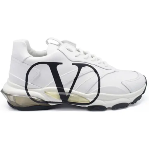 Weiße Leder Bounce Sneakers , Herren, Größe: 41 EU - Valentino Garavani - Modalova
