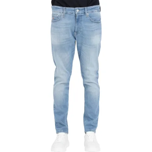 Vintage Slim Fit Denim Jeans , Herren, Größe: W33 - Tommy Jeans - Modalova