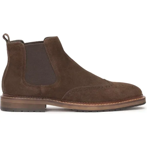 Braune Chelsea-Boots mit Rosettendekoration , Herren, Größe: 42 EU - Kazar - Modalova